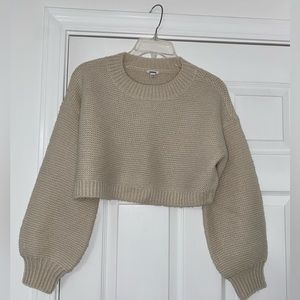 Cream/Tan GARAGE Cropped Sweater Size XS